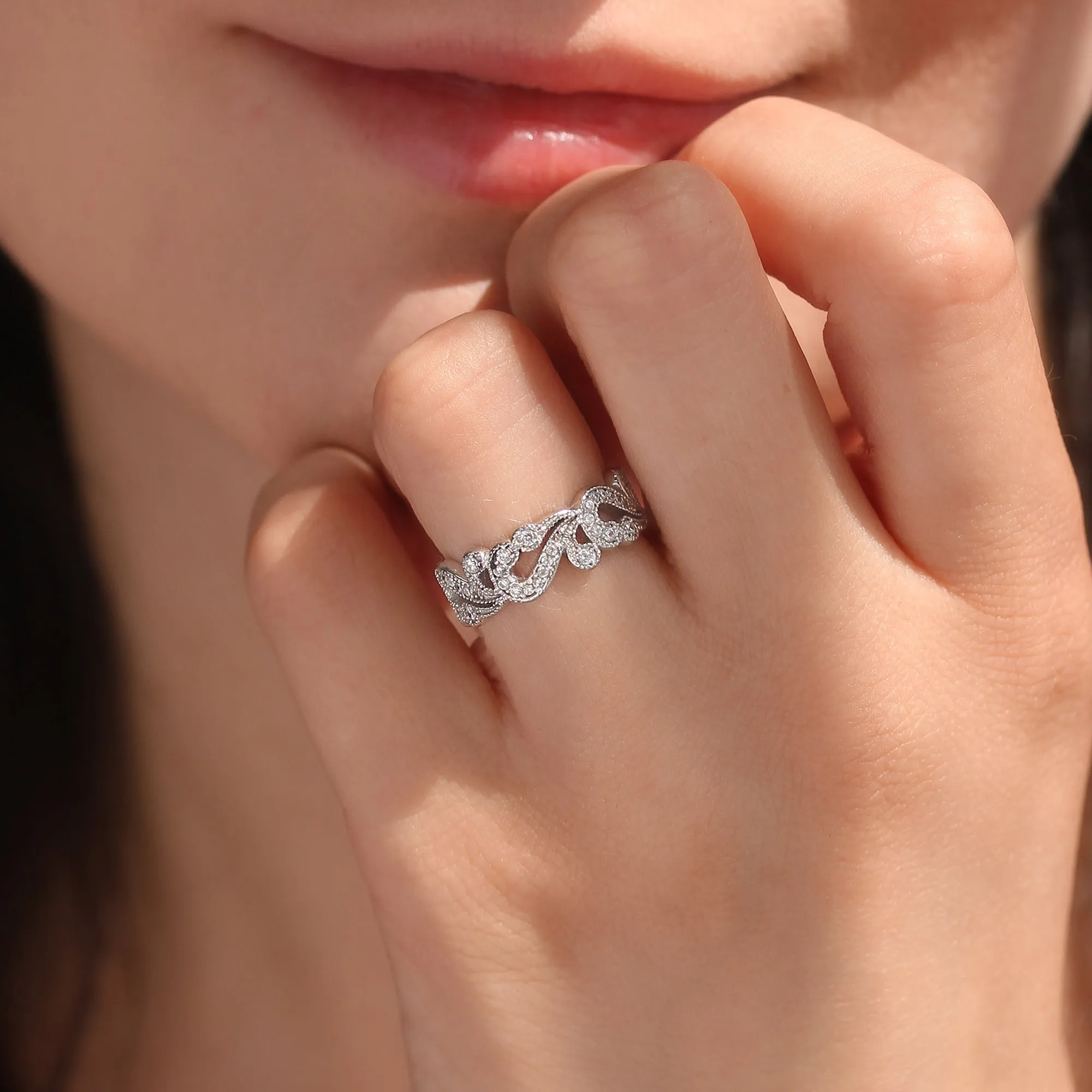 Classic Fretwork Infinite Ring