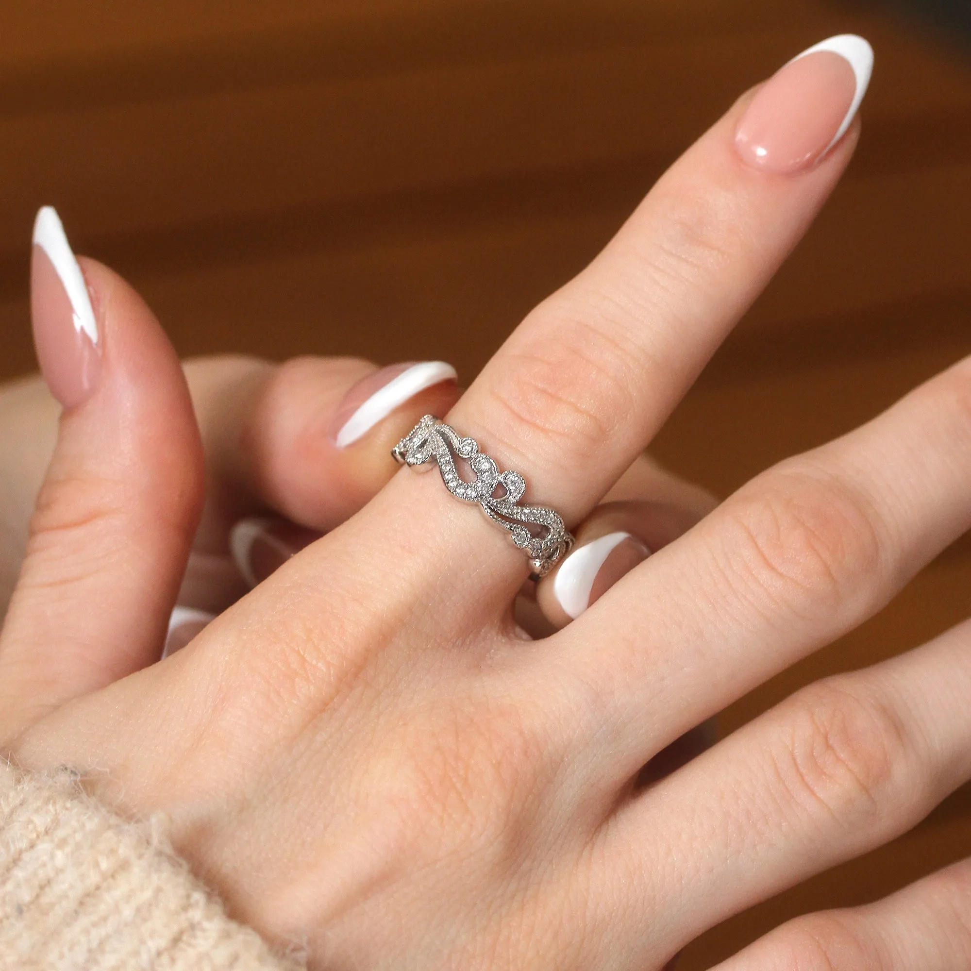 Classic Fretwork Infinite Ring