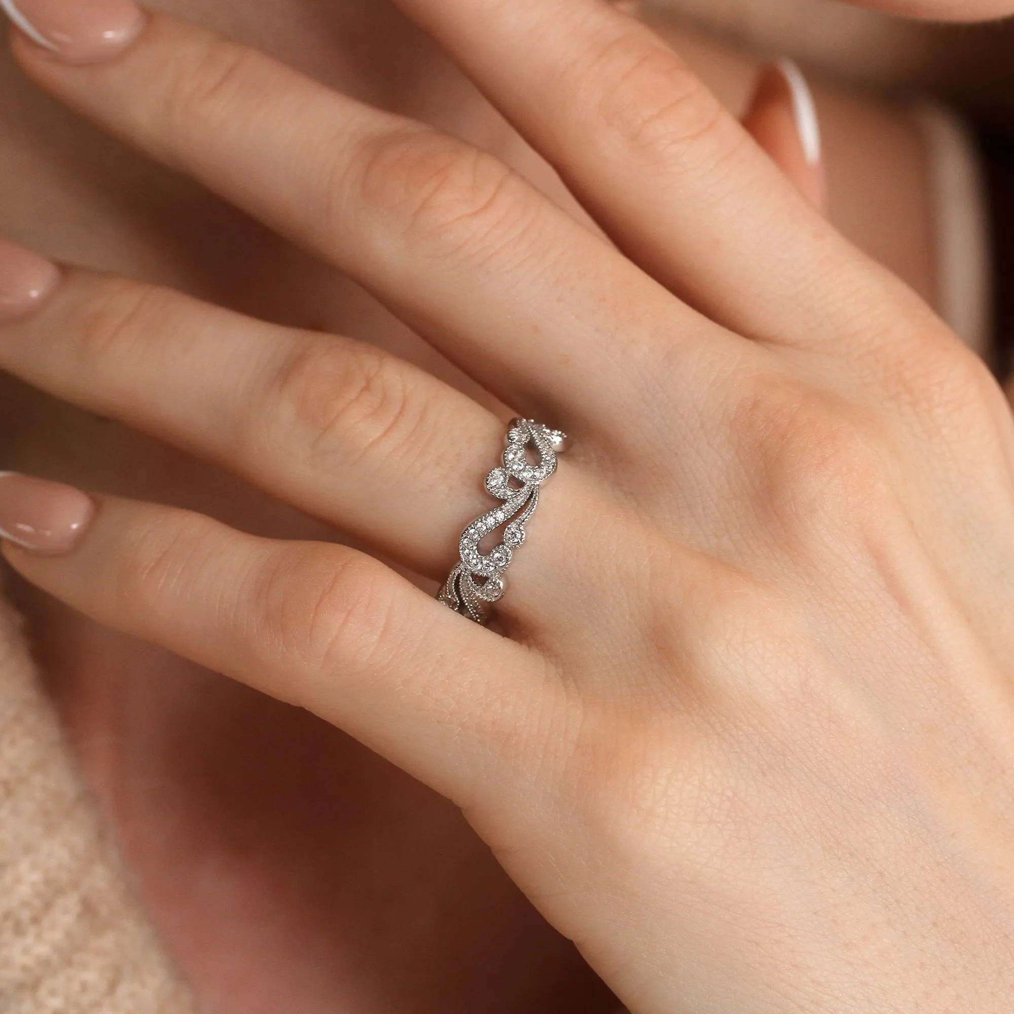 Classic Fretwork Infinite Ring