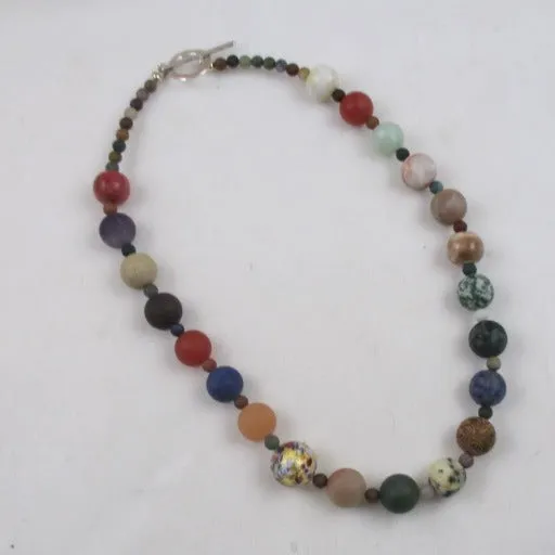 Classic Mixed Gemstone Bead Necklace