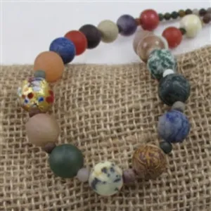 Classic Mixed Gemstone Bead Necklace