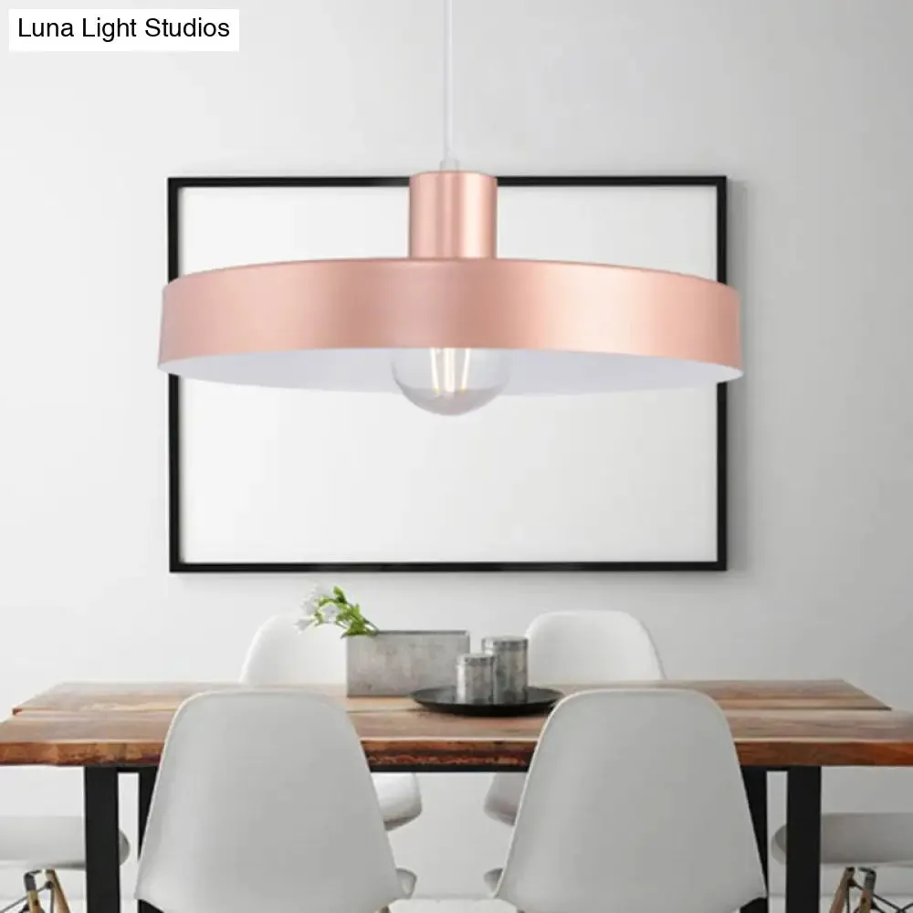 Contemporary Pink Circle Down Lighting Pendant Light for Living Room