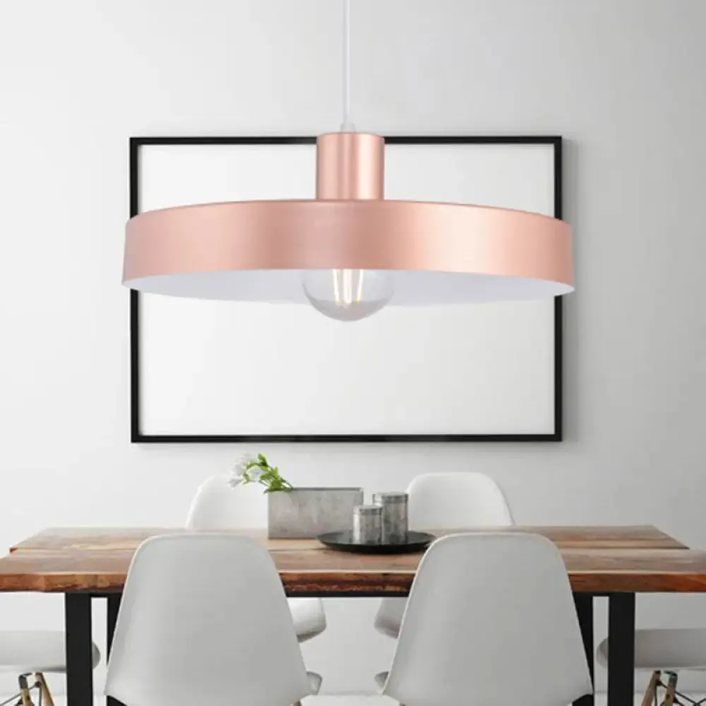 Contemporary Pink Circle Down Lighting Pendant Light for Living Room