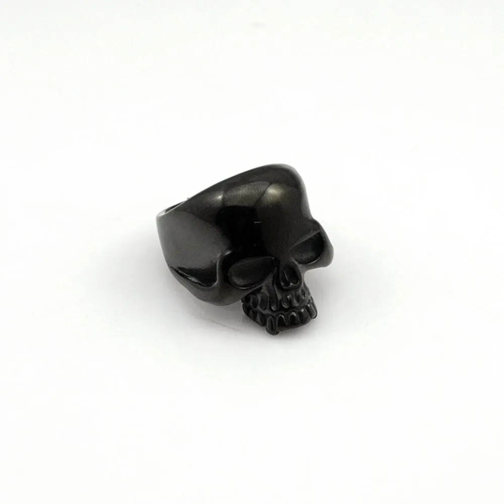 Cool Stainless Steel Rings For Men Trendy Smooth Polishing Big Tripple Skull Ring Punk Biker Jewelry