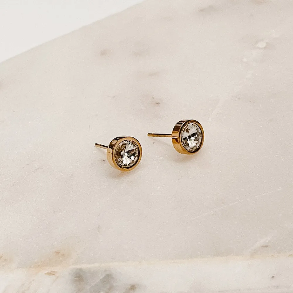 Daphine Diamond Stud Earrings - WATERPROOF