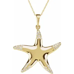 Diamond Starfish Necklace