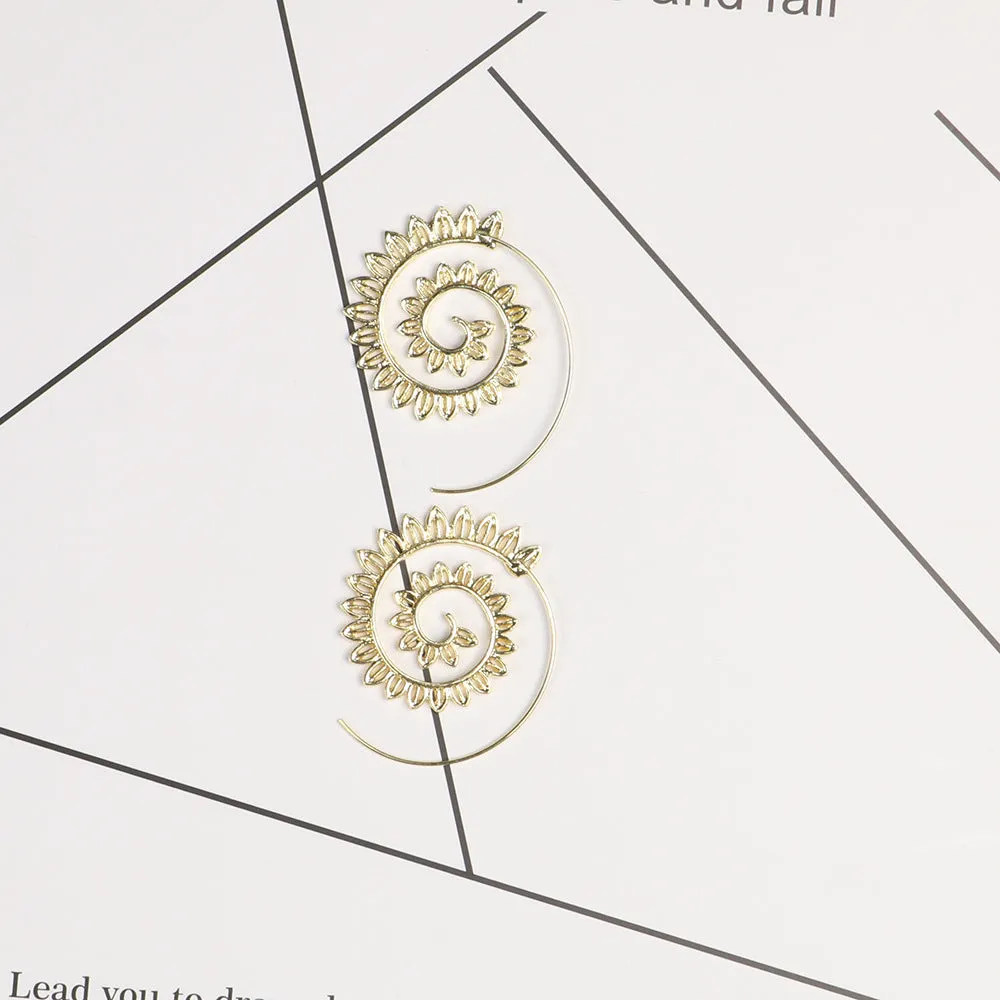 E1020 - Simple round rotating earrings