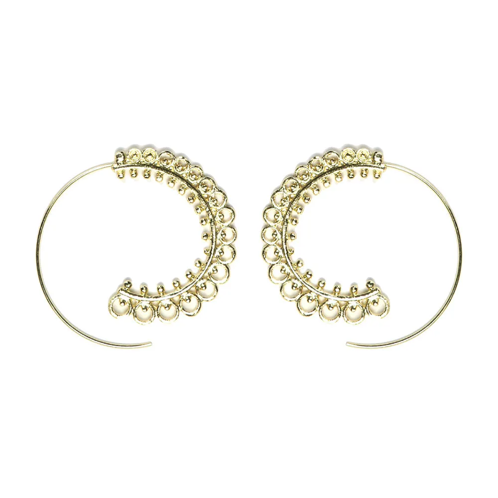 E1020 - Simple round rotating earrings