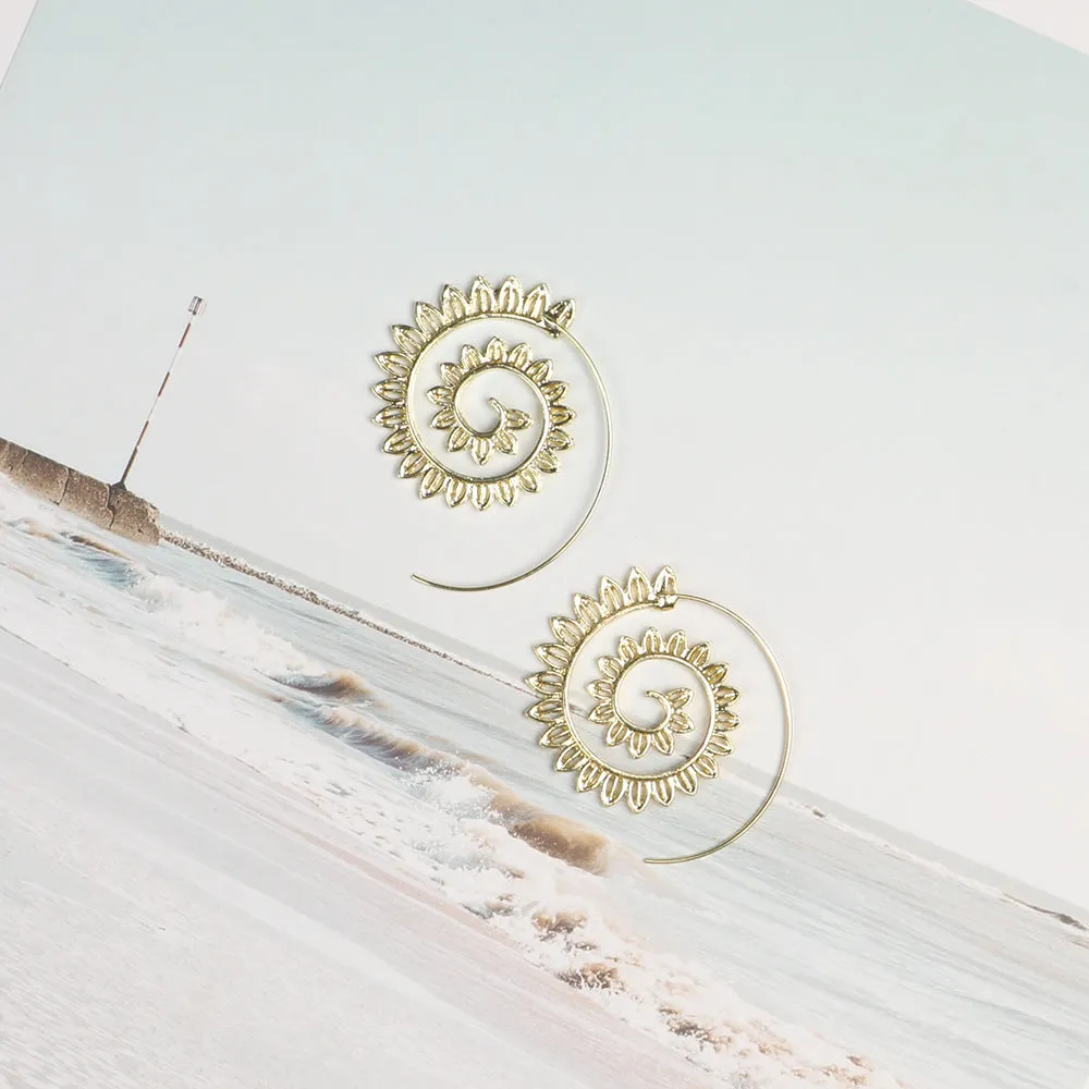 E1020 - Simple round rotating earrings