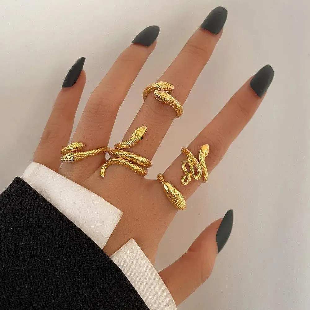 Edgy Geometric Rings: Trendy Punk & Hip-Hop Jewelry Collection