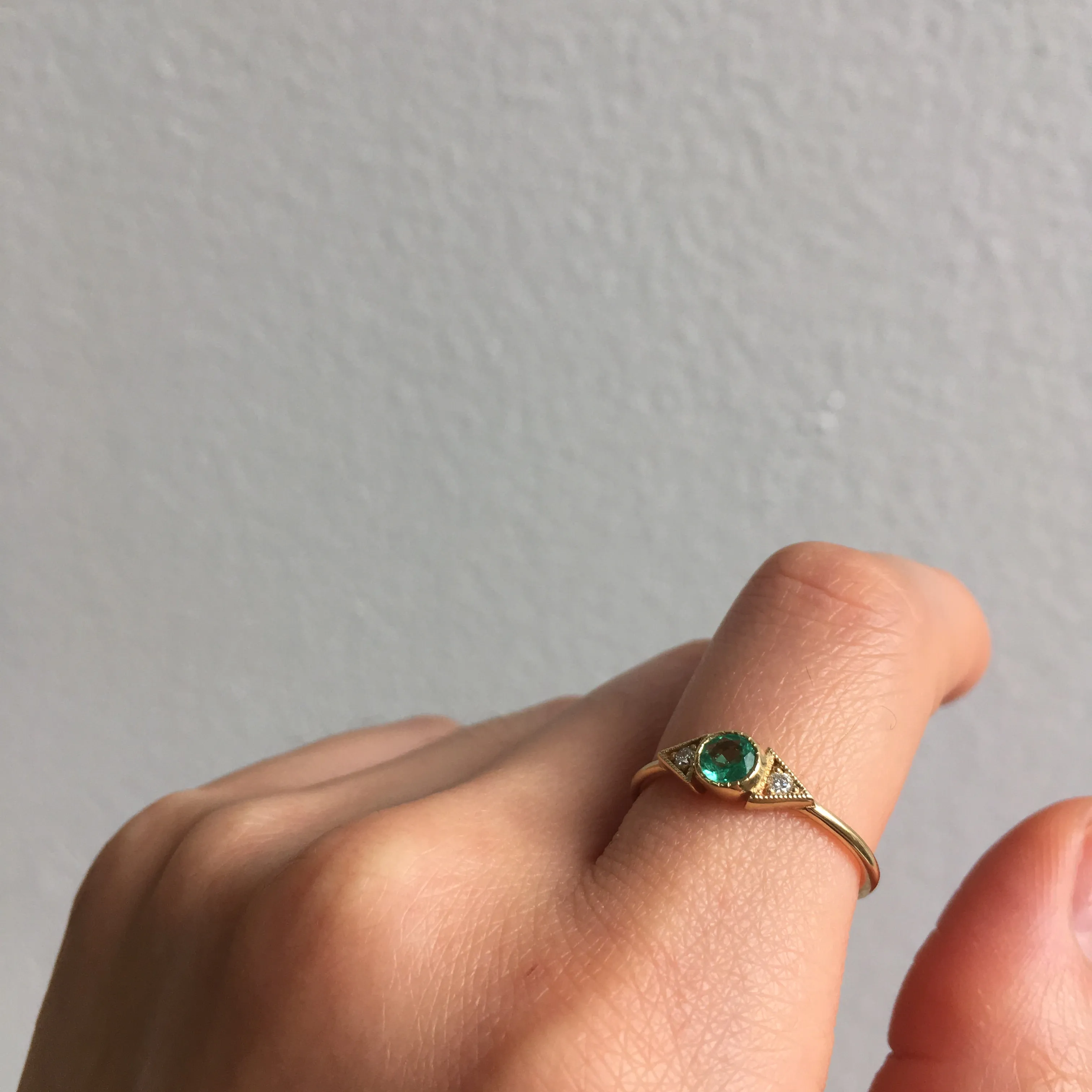 Emerald Spear Ring