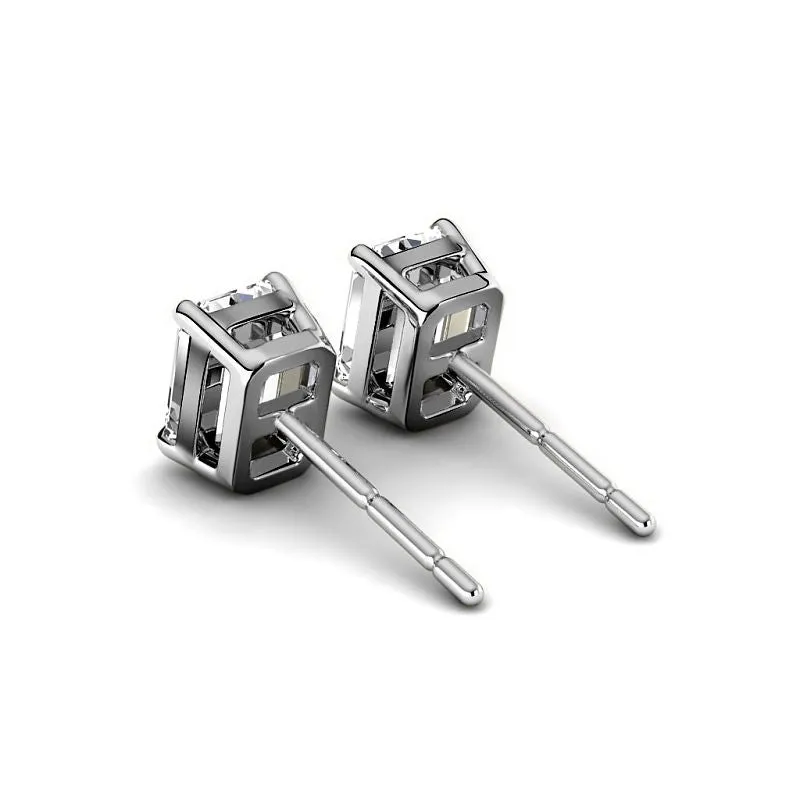 Extravagant 0.80CT Diamond Stud Earrings in 14KT White Gold