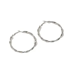 Extravagant Metal Twist Roll Earrings - Vienna Verve Collection