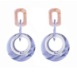 Extravagant Resin Ring Earrings Set - Vienna Verve Collection.