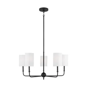 Foxdale 5 Lights LED Chandelier Black finish