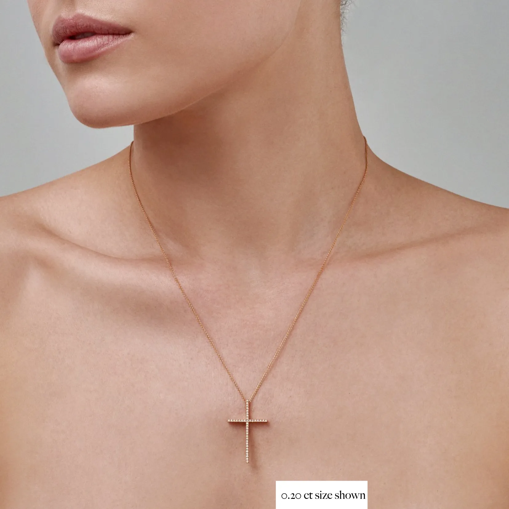 Frankie | Diamond Cross 18CT Rose Gold