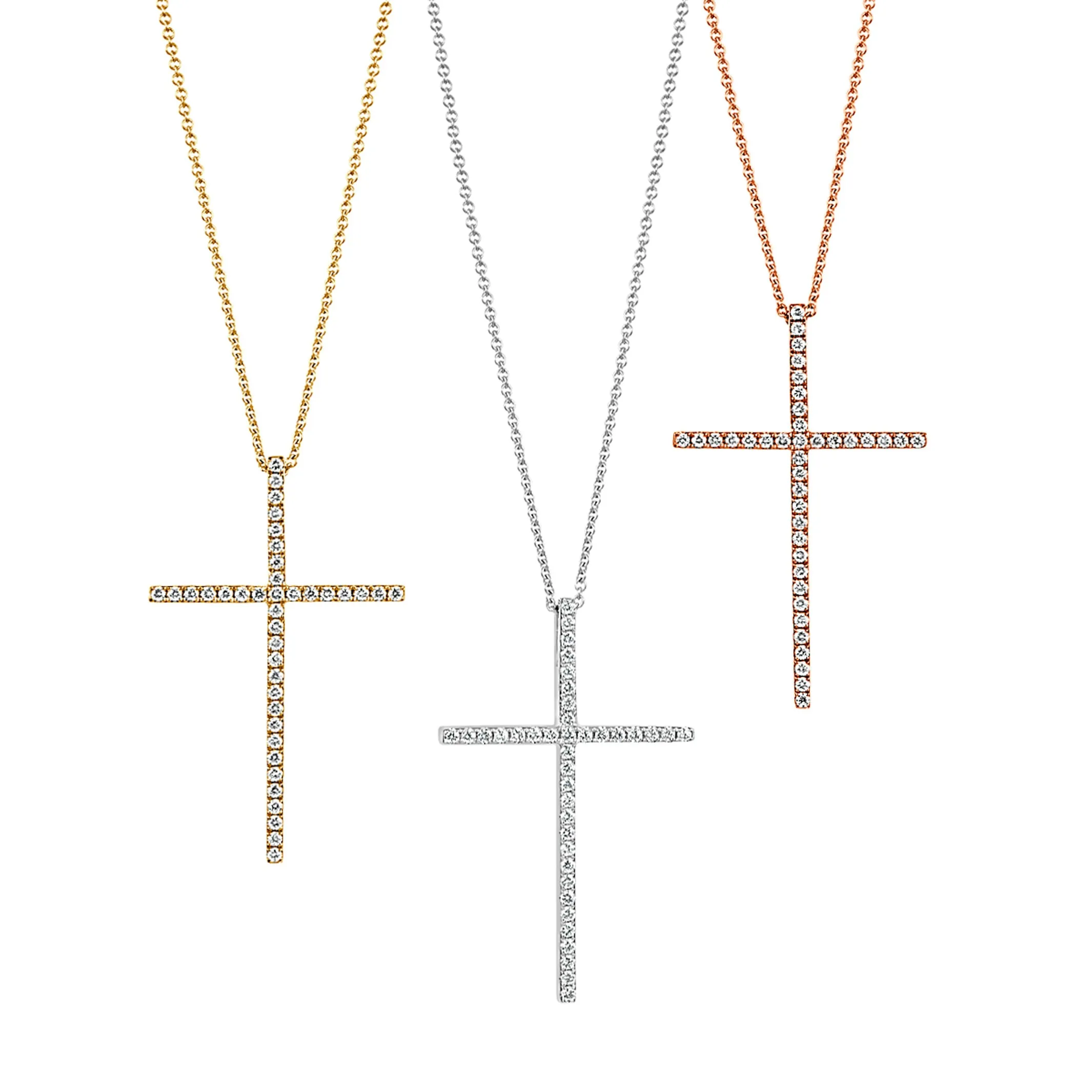 Frankie | Diamond Cross 18CT Rose Gold