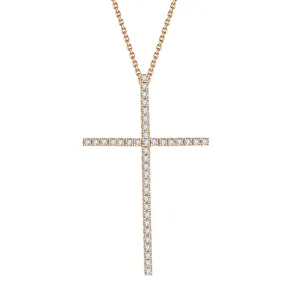 Frankie | Diamond Cross 18CT Rose Gold