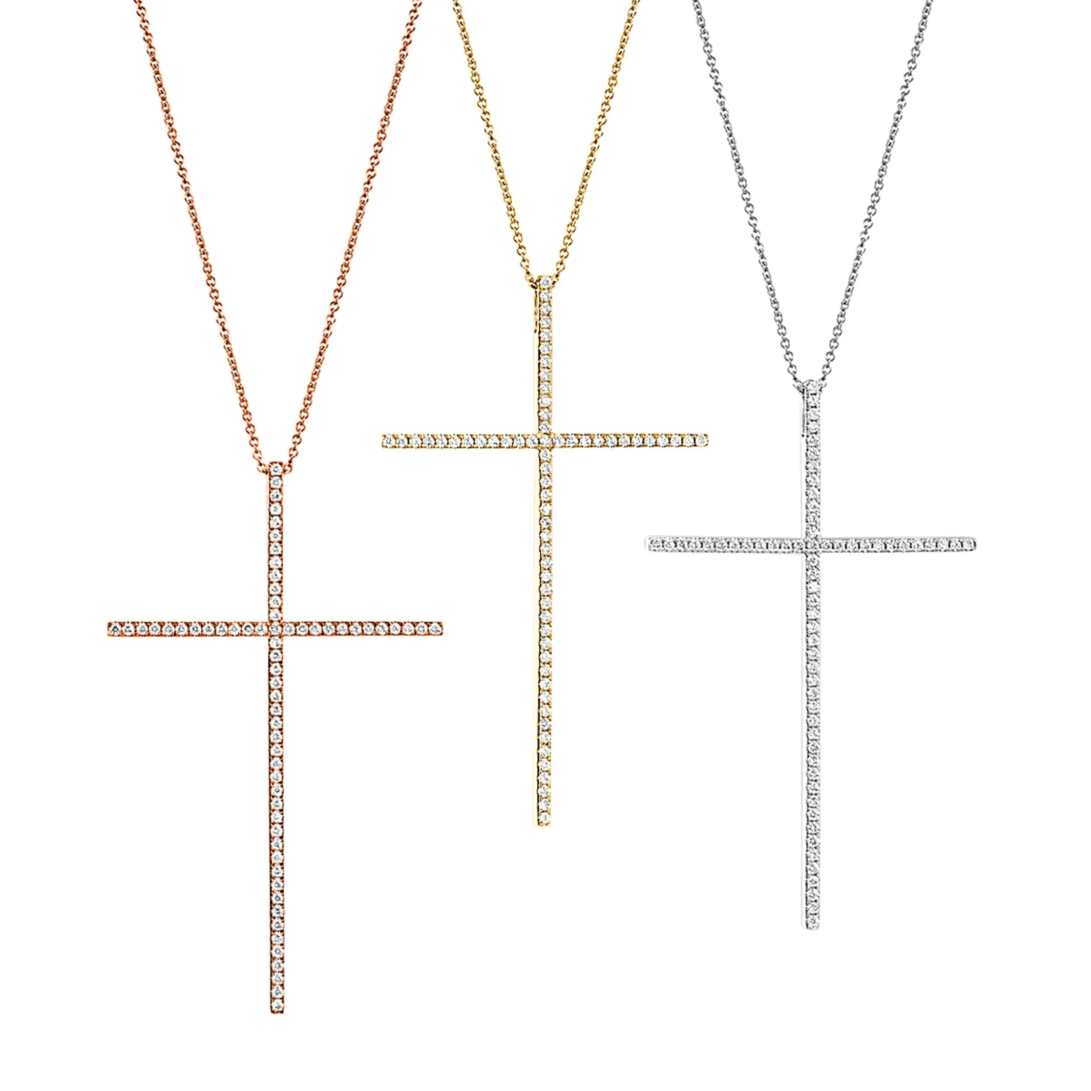 Frankie | Diamond Cross 18CT Rose Gold