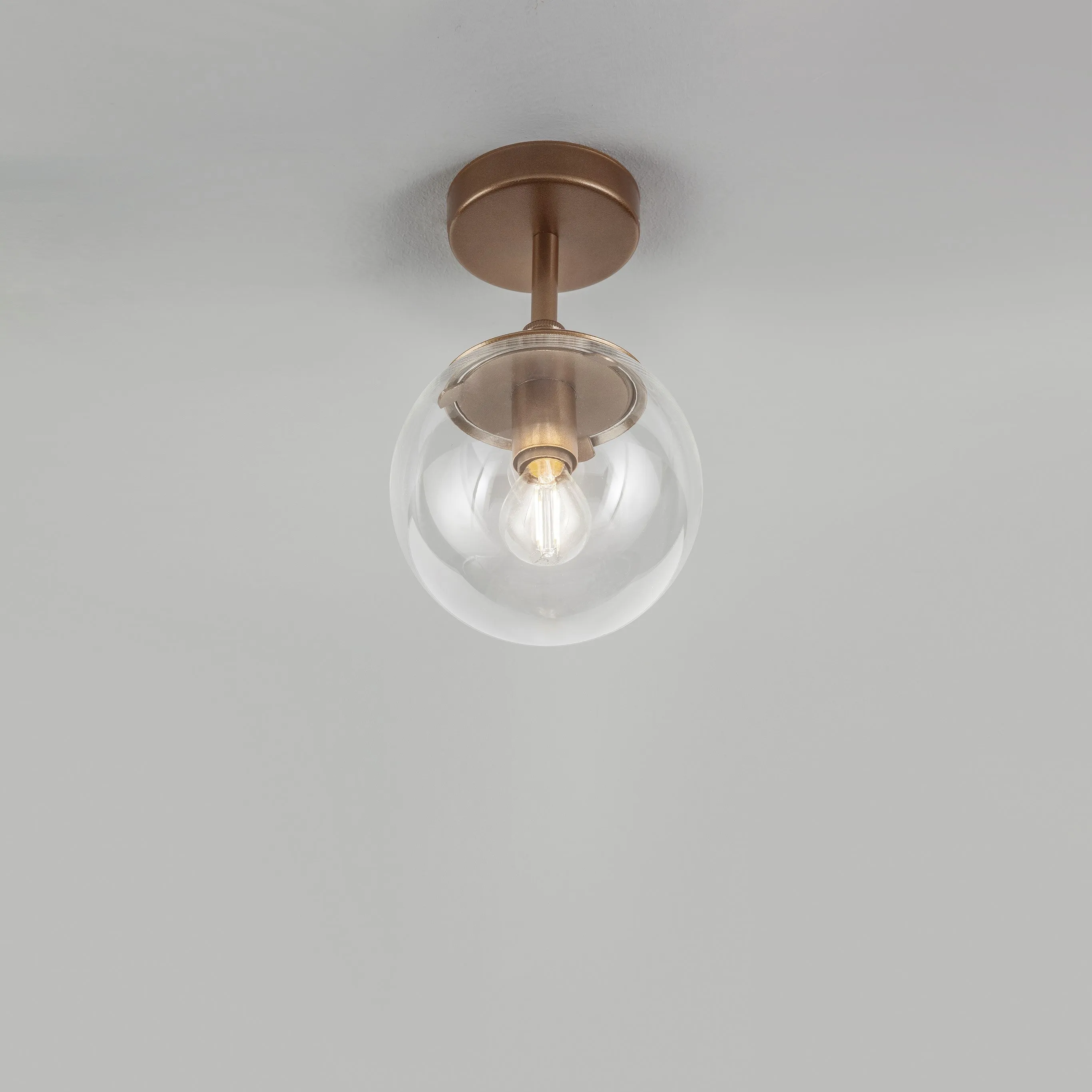 Globe recessed ceiling pendants