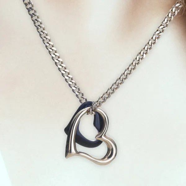 Gold Chain Necklace With Heart Pendants