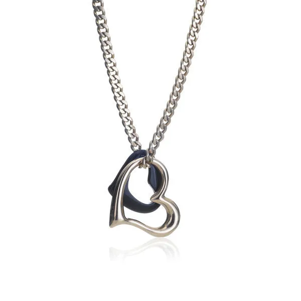 Gold Chain Necklace With Heart Pendants