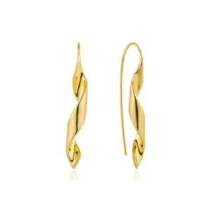 Gold Helix Hook Earrings