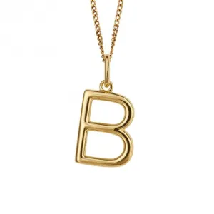 Gold Plated Initial Letter B Pendant P5128