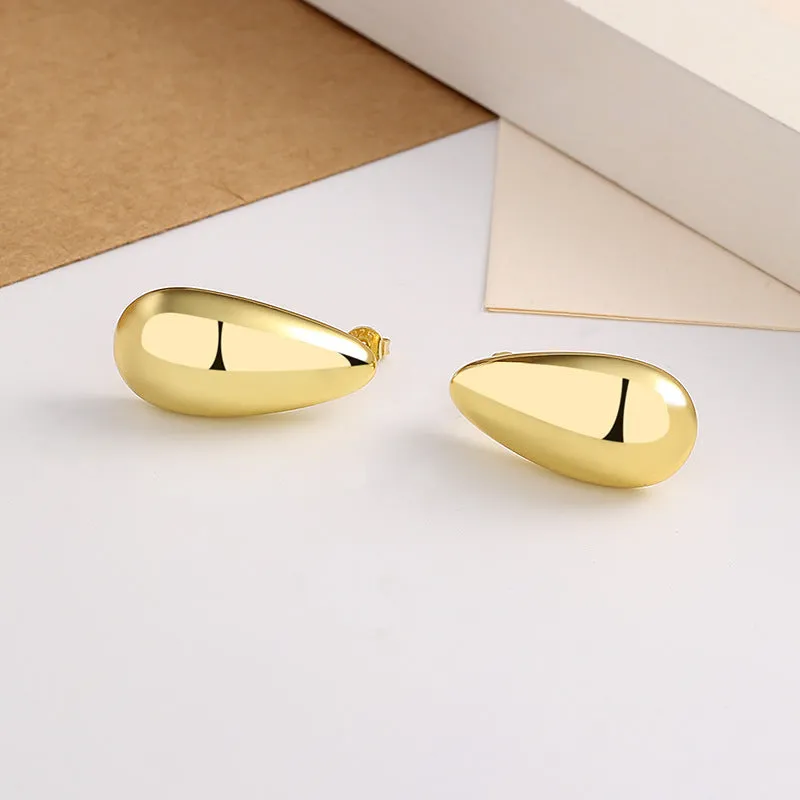 Gold Plating Simple And Elegant Earrings