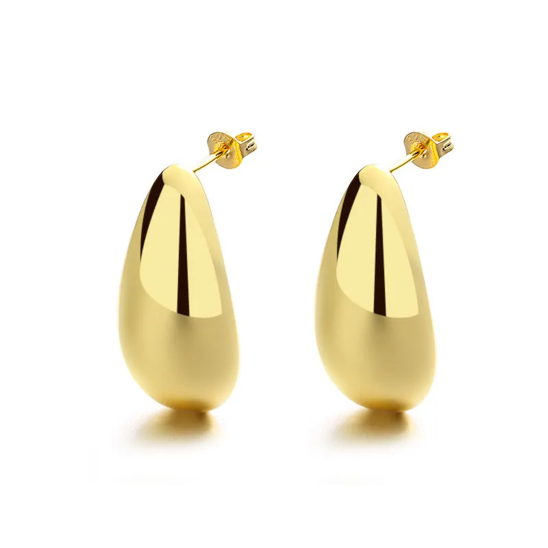 Gold Plating Simple And Elegant Earrings