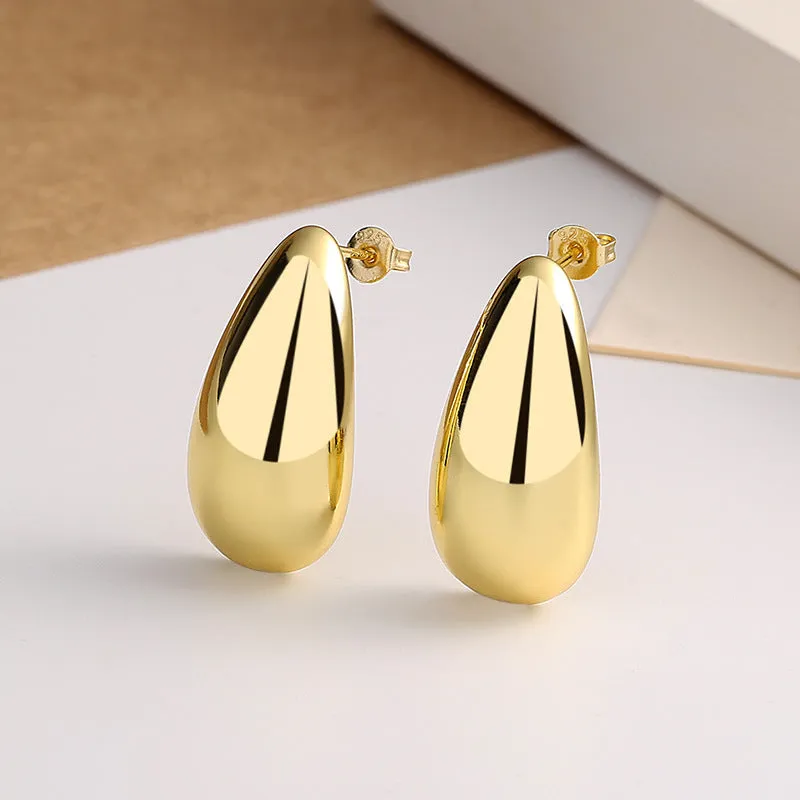 Gold Plating Simple And Elegant Earrings