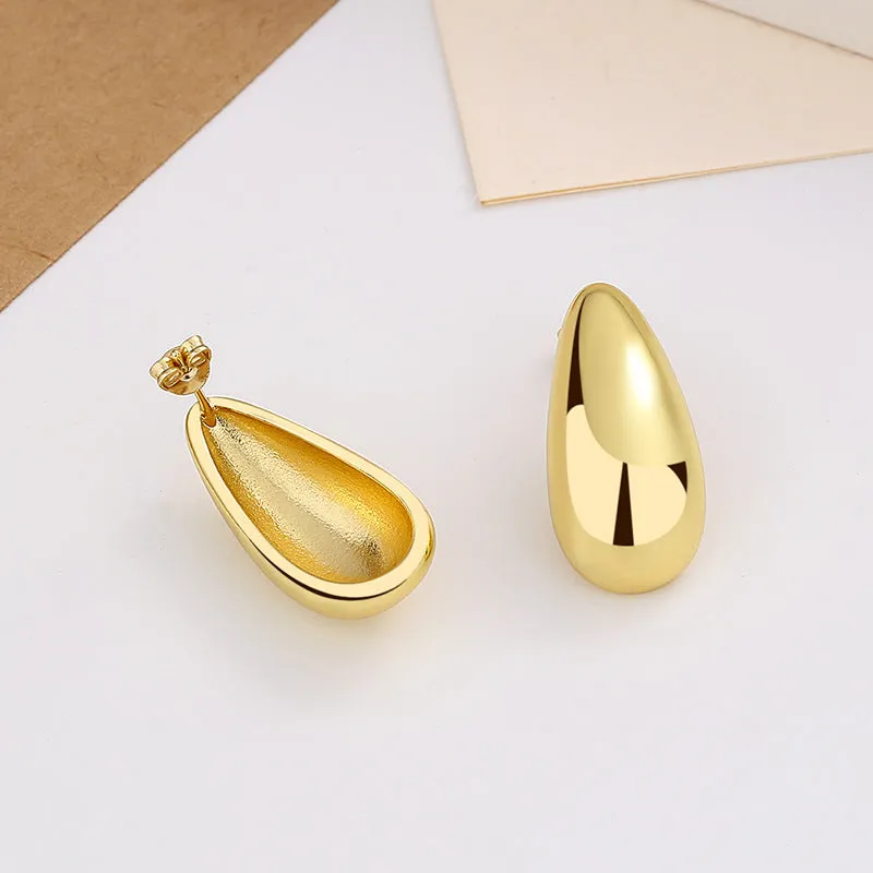 Gold Plating Simple And Elegant Earrings