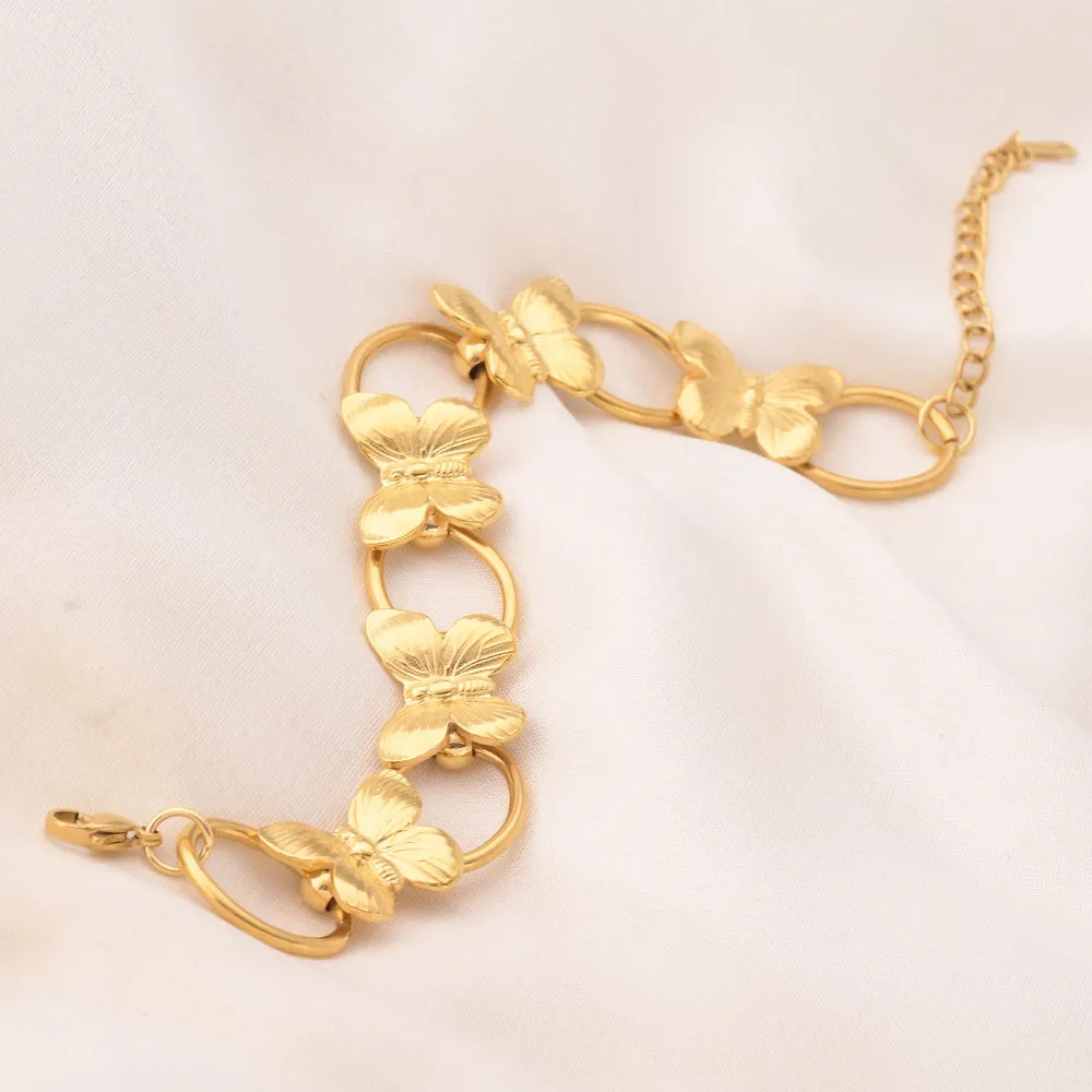 Golden Flutter Harmony Bracelet