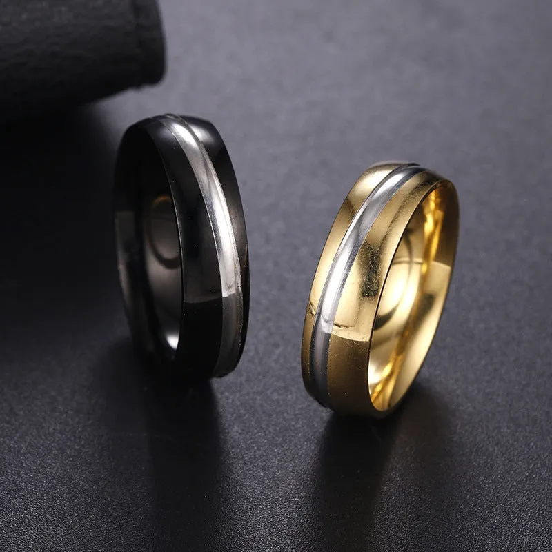 Golden Stainless Steel Couple Rings Set - Everyday Genie Collection