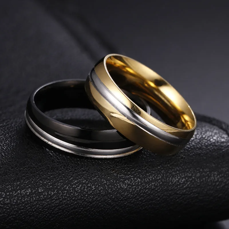 Golden Stainless Steel Couple Rings Set - Everyday Genie Collection