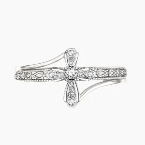 Handcrafted Cross Sterling Silver Amulet Ring