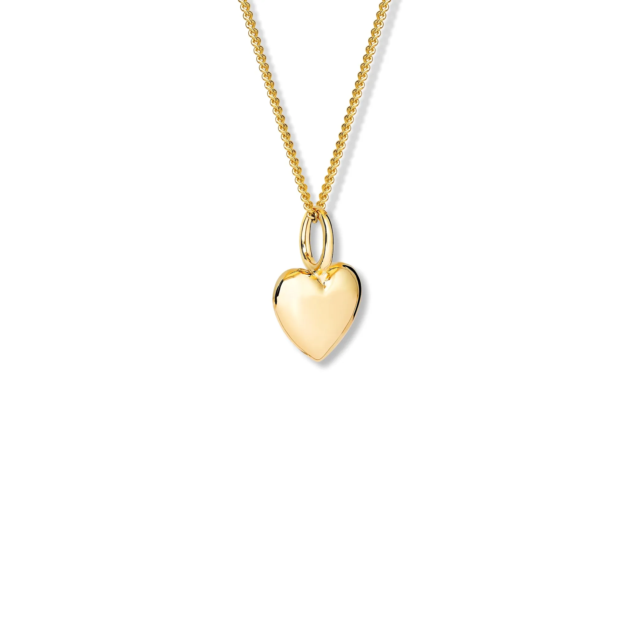 Heart Necklace Pendant Yellow Gold