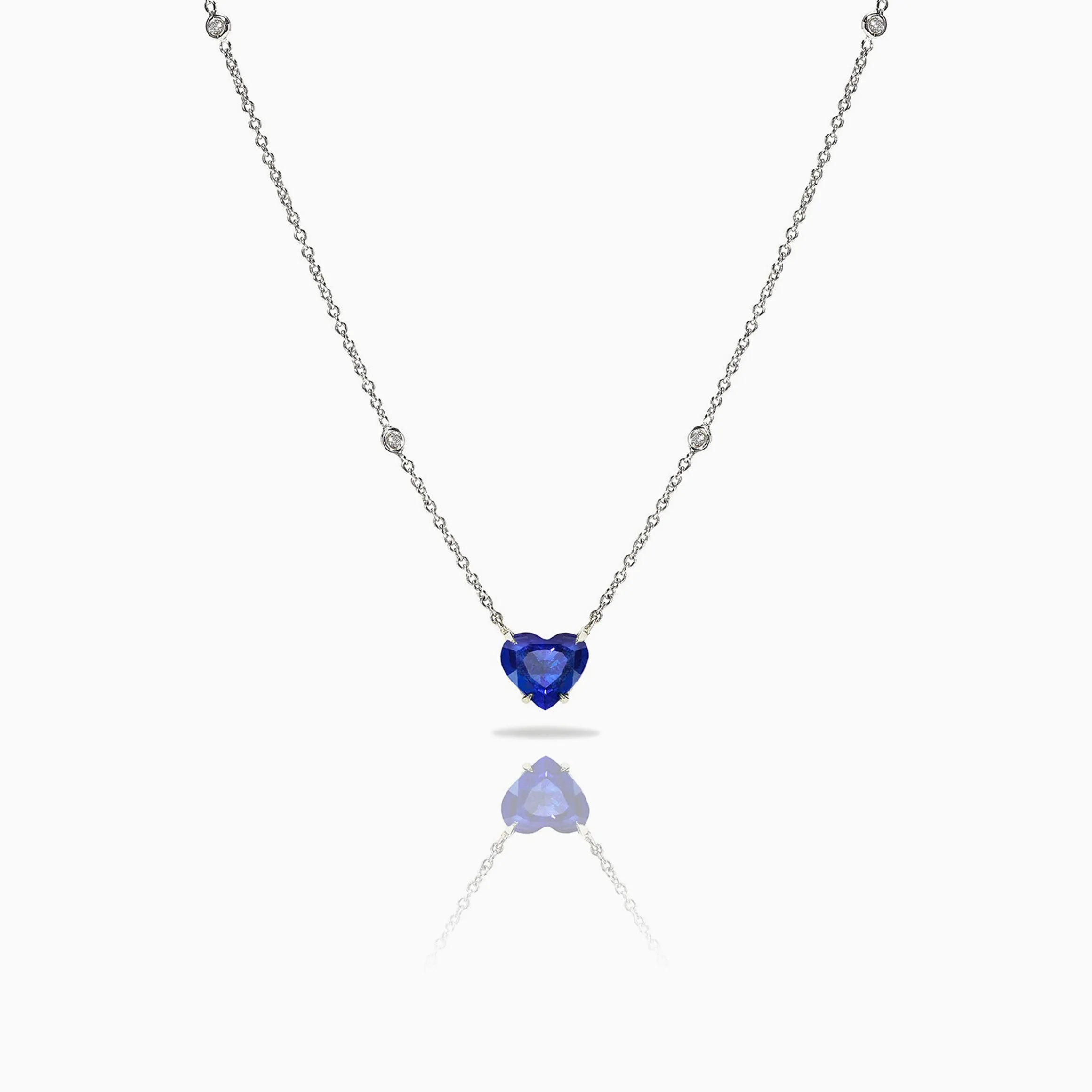 Heart Shape Sapphire Necklace