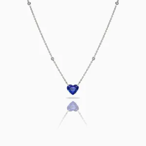 Heart Shape Sapphire Necklace