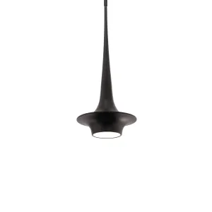 Hugo 10 in. LED Pendant Light Black finish