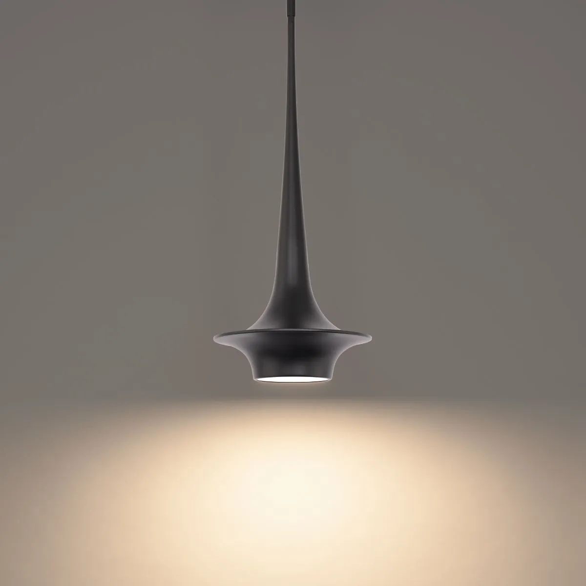 Hugo 10 in. LED Pendant Light Black finish