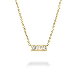 Jennifer Rivera Minimo Necklace in 18k Yellow Gold with Diamonds