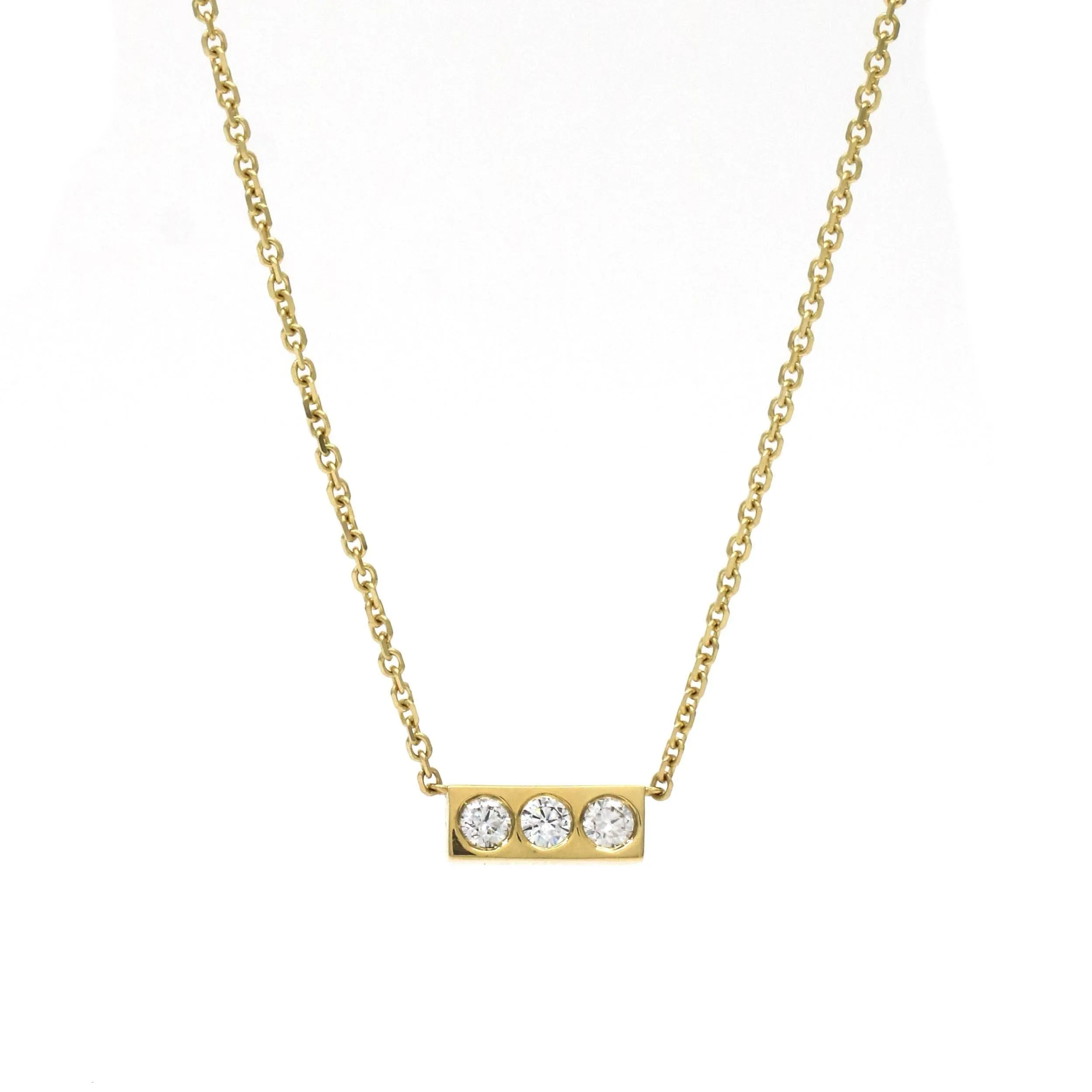 Jennifer Rivera Minimo Necklace in 18k Yellow Gold with Diamonds