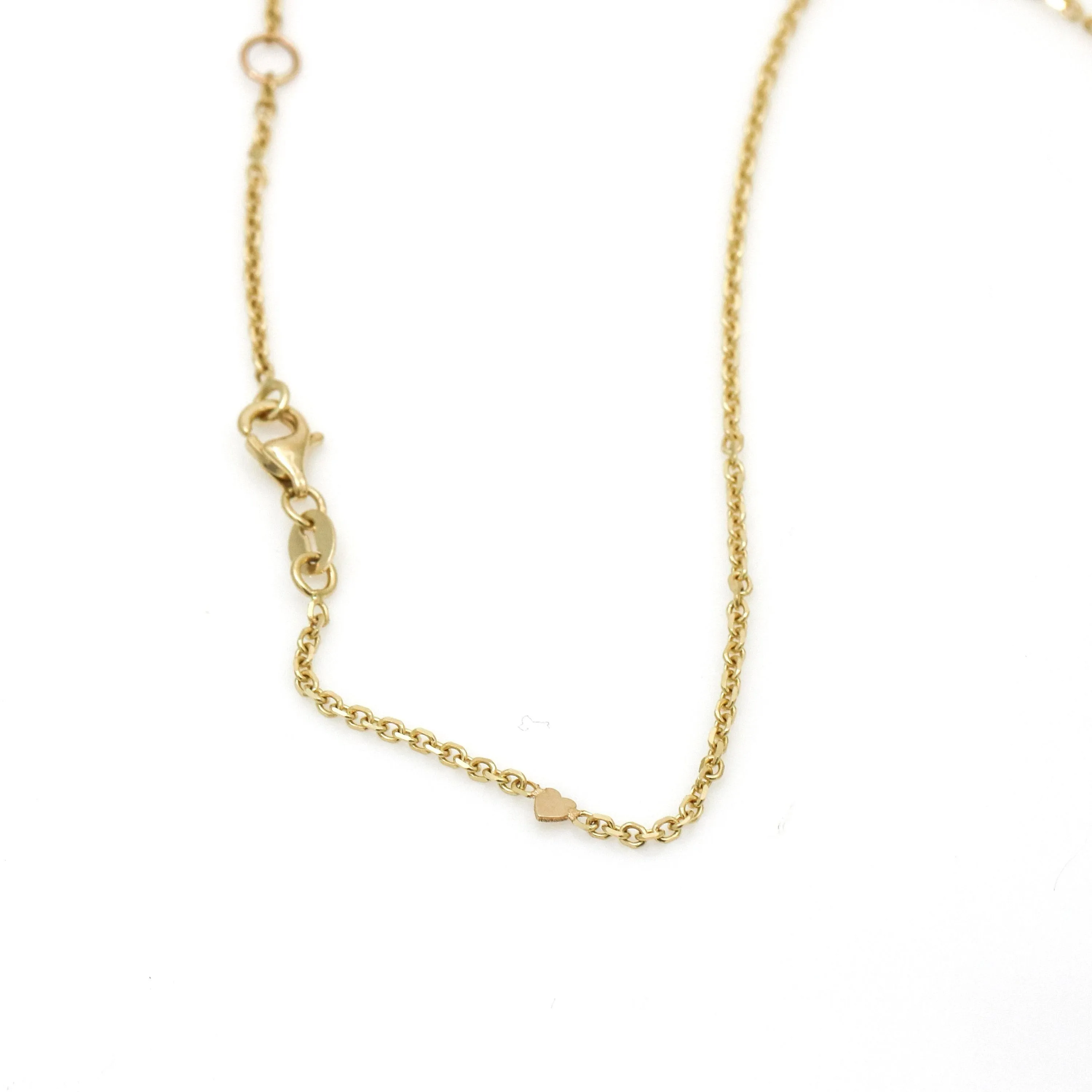 Jennifer Rivera Minimo Necklace in 18k Yellow Gold with Diamonds