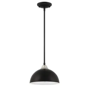 Kahn 1 Light Outdoor Pendant in Midnight/Satin Aluminum