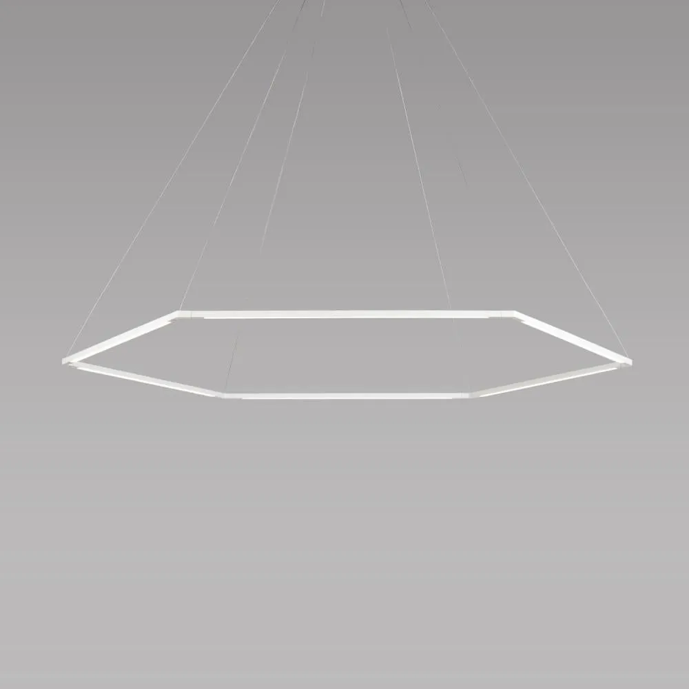 Koncept Inc Z-Bar Pendant Medium Honeycomb, Soft Warm, Matte White, 52" x 45" ZBP-24-H-SW-MWT-CNP