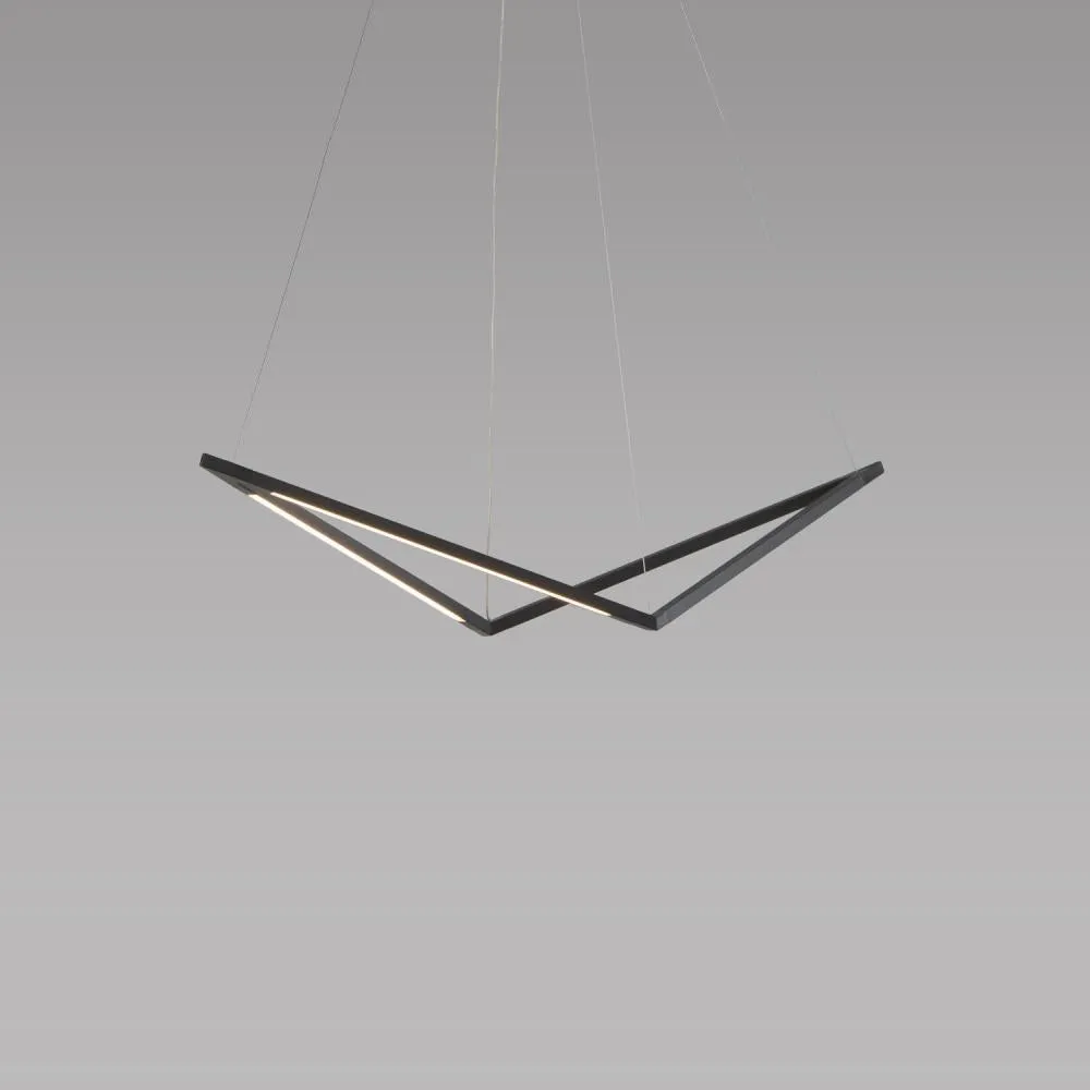 Koncept Inc Z-Bar Pendant Small Bird, Soft Warm, Matte Black, 34" x 10.5" x 6.7" ZBP-16-B-SW-MTB-CNP