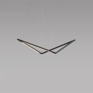 Koncept Inc Z-Bar Pendant Small Bird, Soft Warm, Matte Black, 34" x 10.5" x 6.7" ZBP-16-B-SW-MTB-CNP