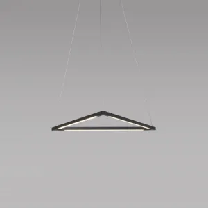 Koncept Inc Z-Bar Pendant Small Triangle, Soft Warm, Matte Black, 18" x 16" ZBP-16-T-SW-MTB-CNP