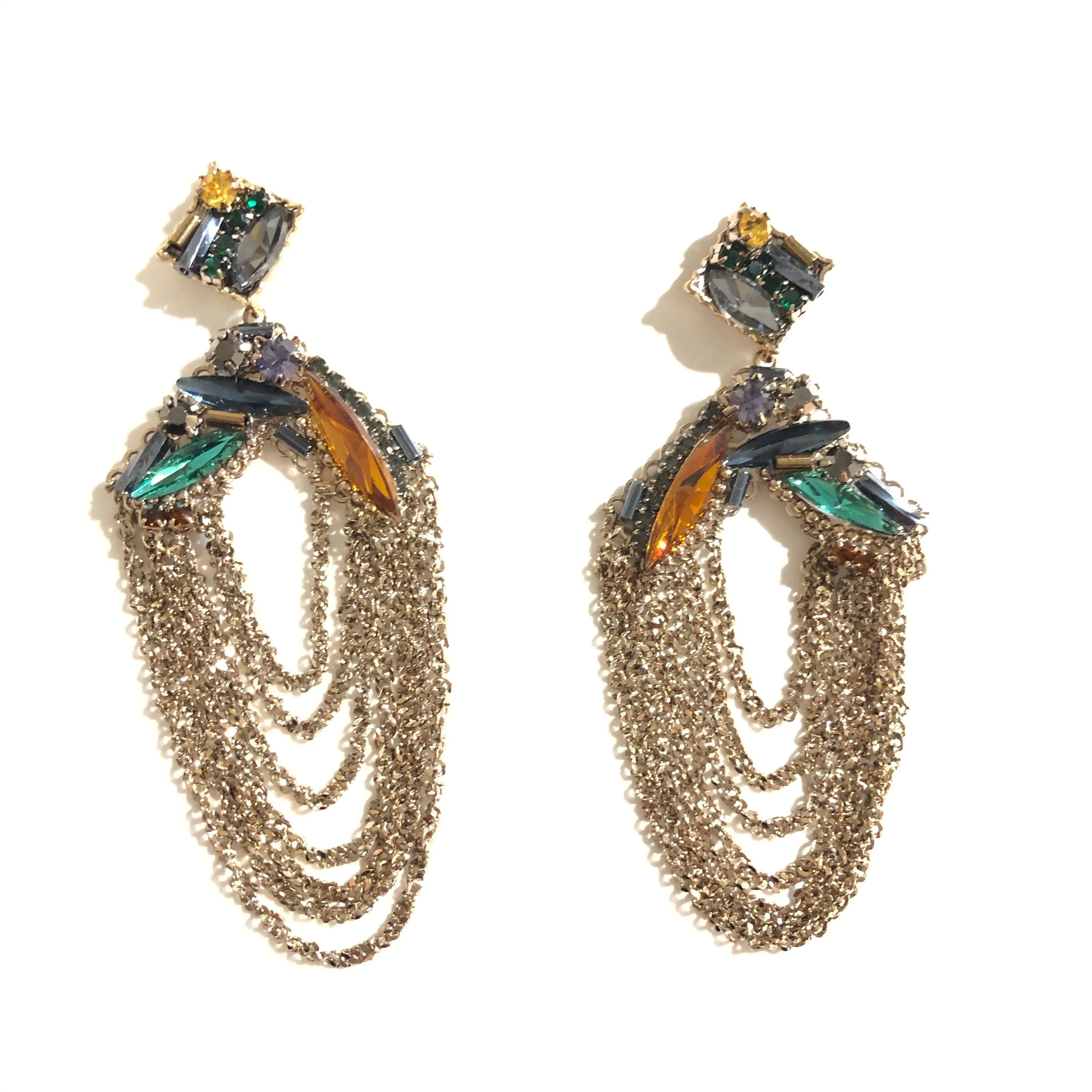 Kory Chandelier Draped Statement Earrings